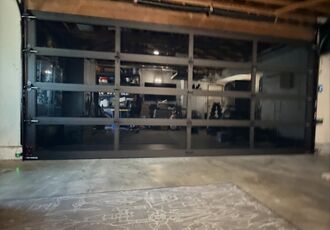 Inside view of the full-view glass door
