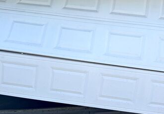 Close-up of the folded door panel